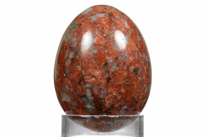 Polished Red Flower Granite Egg - Arizona #356290